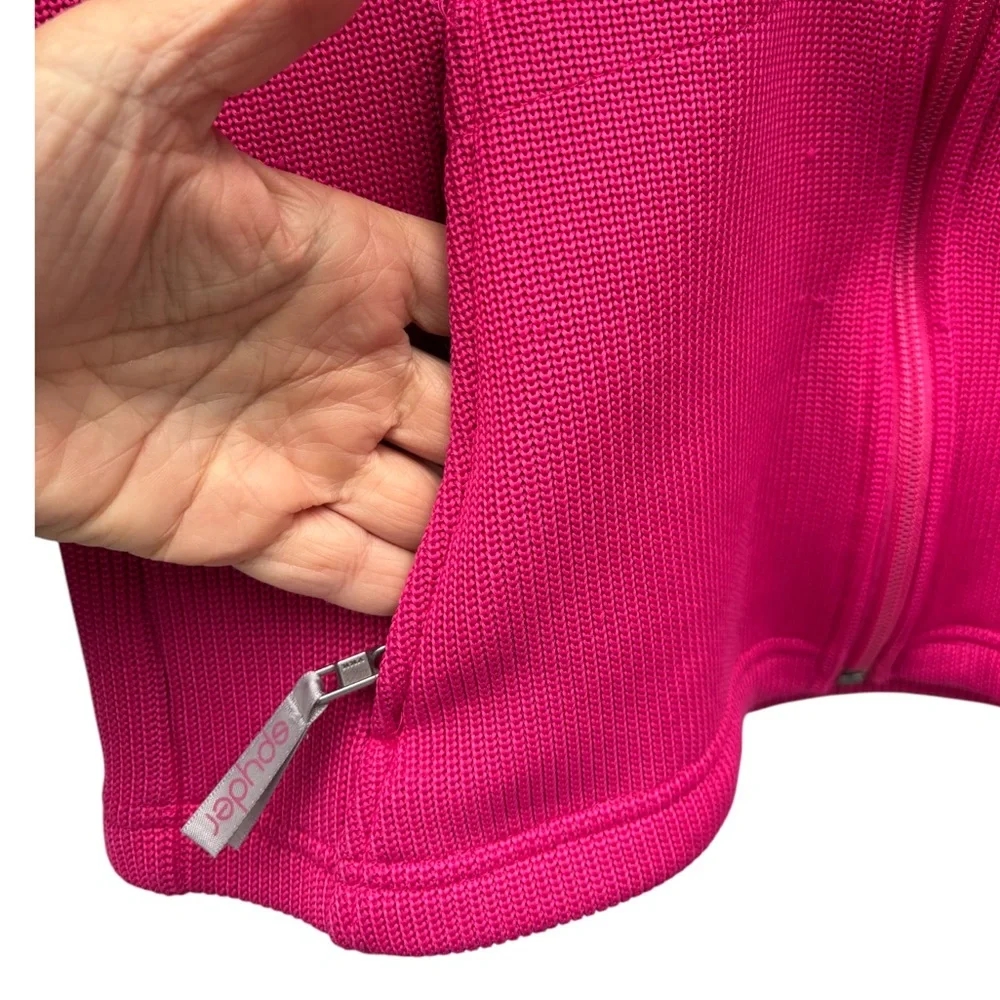 Spyder Girls XL Bright Pink Knit Endure Full Zip Fleece Lined Stryke Ski Jacket